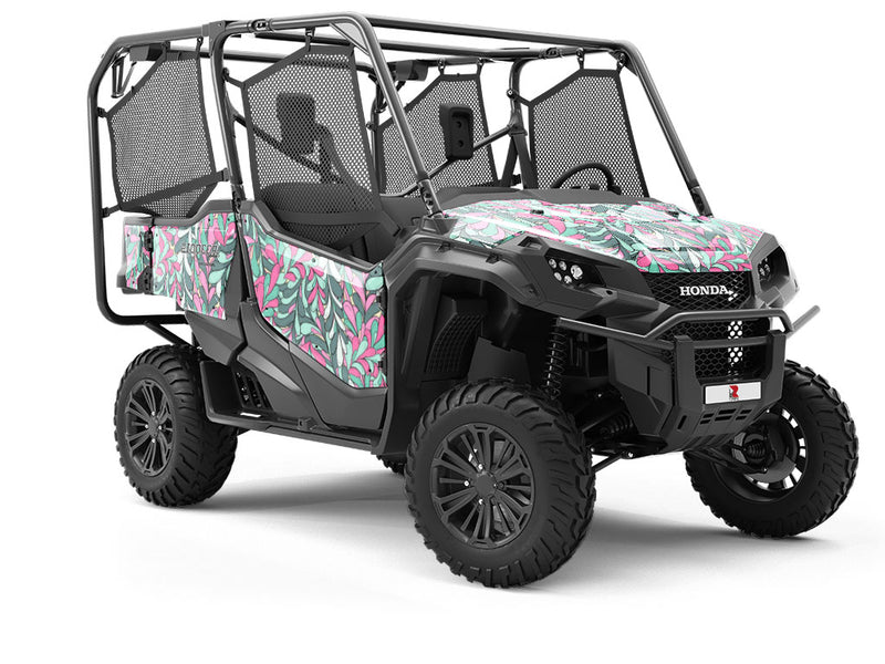 Busy Bushroot Floral Utility Vehicle Vinyl Wrap