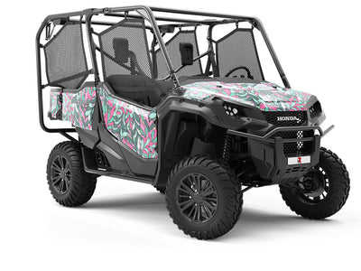 Busy Bushroot Floral Utility Vehicle Vinyl Wrap