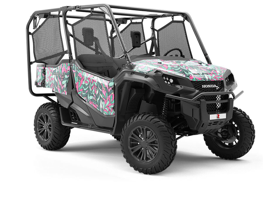 Busy Bushroot Floral Utility Vehicle Vinyl Wrap
