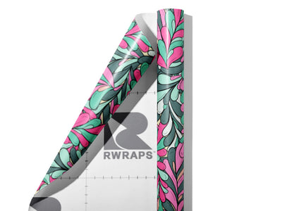 Busy Bushroot Floral Wrap Film Sheets~Rwraps Series 914 Busy Bushroot Floral Scrolled Sheet~3