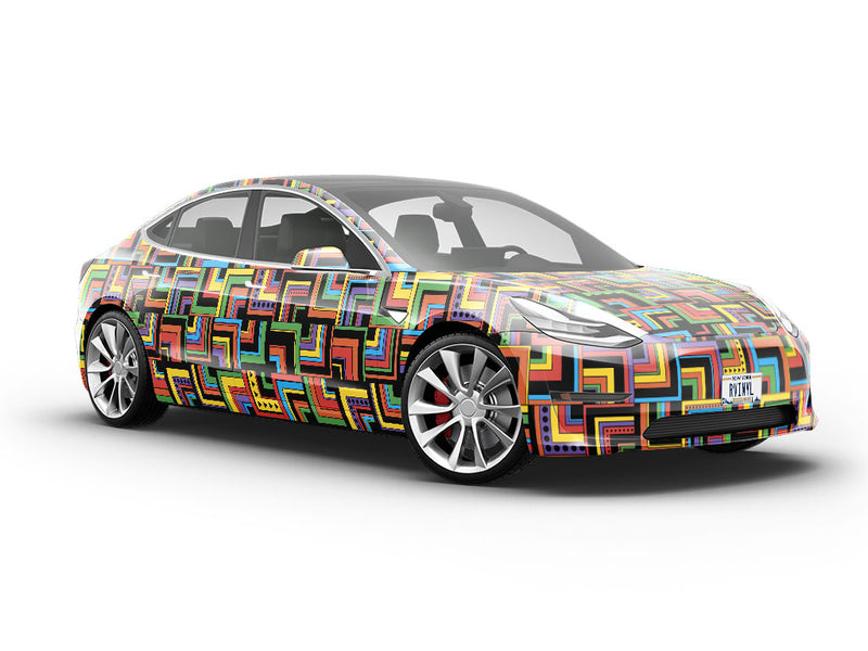 Busy Busy Art Deco Vehicle Vinyl Wrap