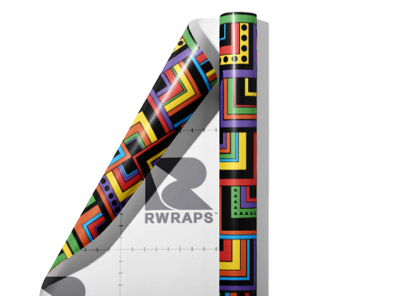 Busy Busy Art Deco Wrap Film Sheets~Rwraps Series 914 Busy Busy Art Deco Scrolled Sheet~3