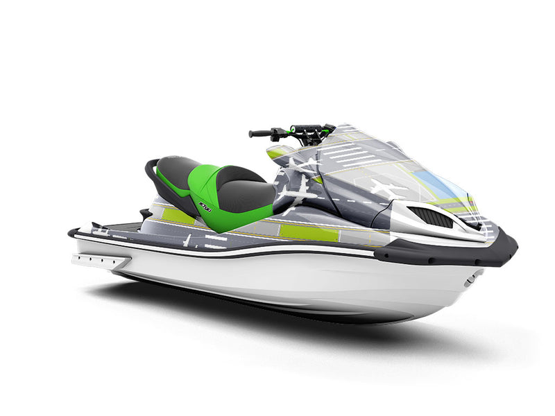 Busy Tarmac Cityscape Jet Ski Vinyl Customized Wrap