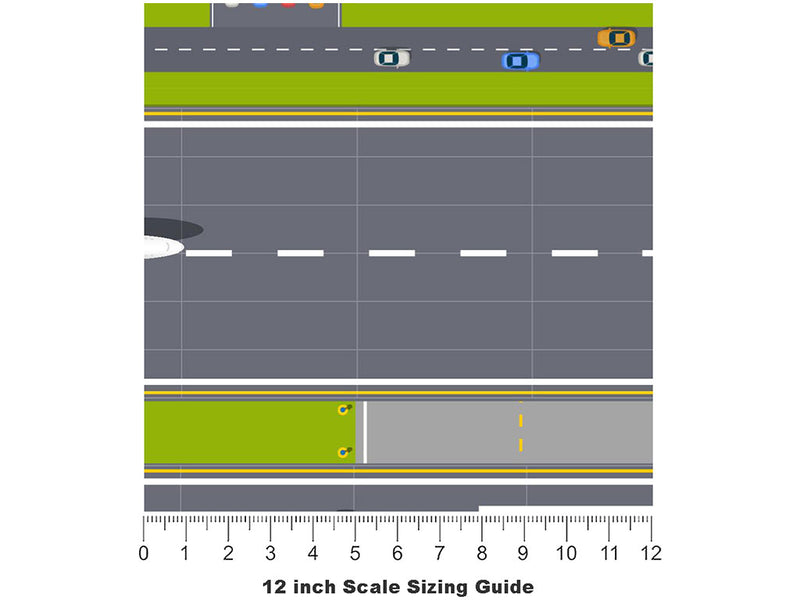 Busy Tarmac Cityscape Vinyl Film Pattern Size 12 inch Scale~Rwraps Busy Tarmac Cityscape Sizing Chart~3