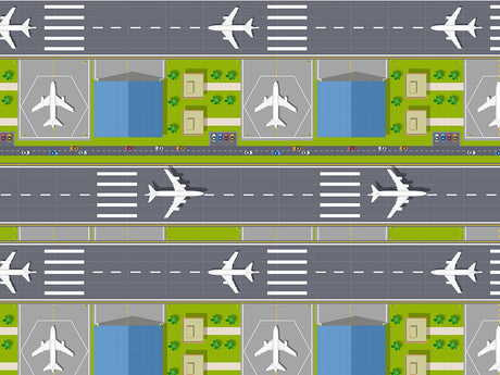 Busy Tarmac Cityscape Vinyl Wrap Pattern~Rwraps Series 914 Digitally Printed Vinyl Wrap~0