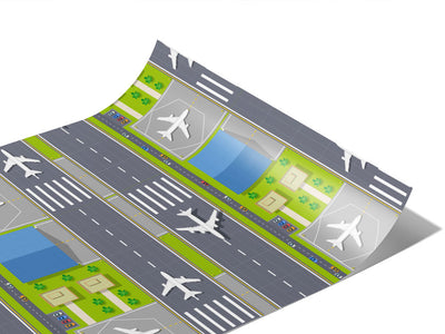 Busy Tarmac Cityscape Vinyl Wraps~Rwraps Series 914 Digitally Printed Vinyl Wrap~1