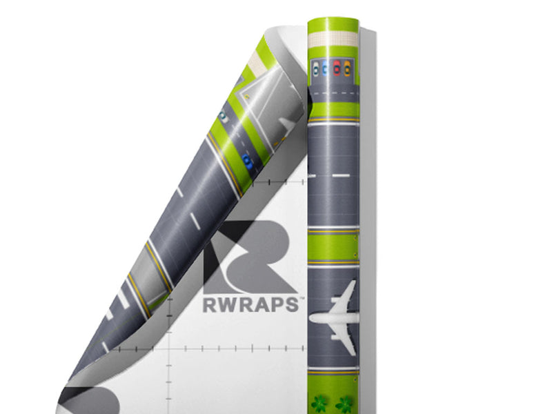 Busy Tarmac Cityscape Wrap Film Sheets~Rwraps Series 914 Busy Tarmac Cityscape Scrolled Sheet~4
