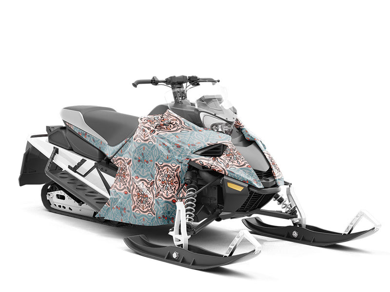 Butterfly Bush Tile Custom Wrapped Snowmobile