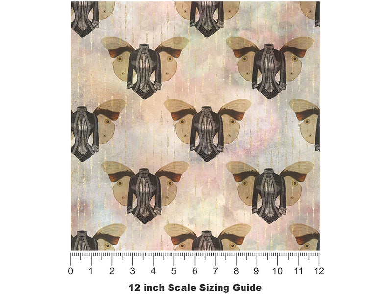 Butterfly Corsetry Steampunk Vinyl Film Pattern Size 12 inch Scale~Rwraps Butterfly Corsetry Steampunk Sizing Chart~2