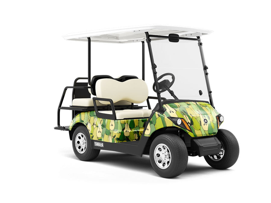 Buttery Bartlett Fruit Wrapped Golf Cart