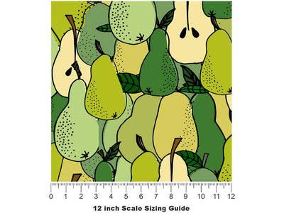 Buttery Bartlett Fruit Vinyl Film Pattern Size 12 inch Scale~Rwraps Buttery Bartlett Fruit Sizing Chart~2