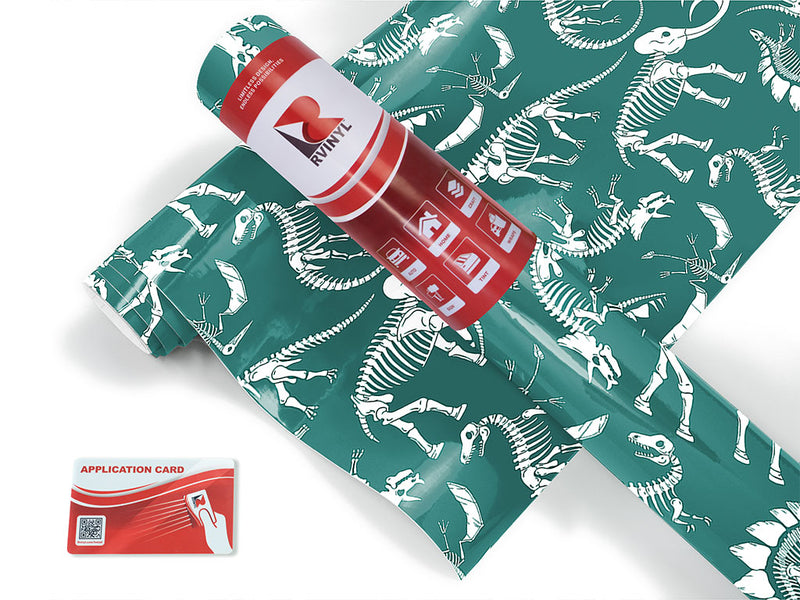 bygone blues dinosaur Craft Vinyl Roll