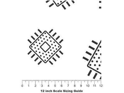 Byte Sized Technology Vinyl Film Pattern Size 12 inch Scale~Rwraps Byte Sized Technology Sizing Chart~3