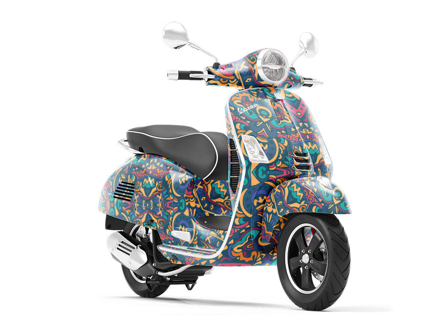 Byzantine Kaleidoscope Mandala Vespa Scooter Wrap Film