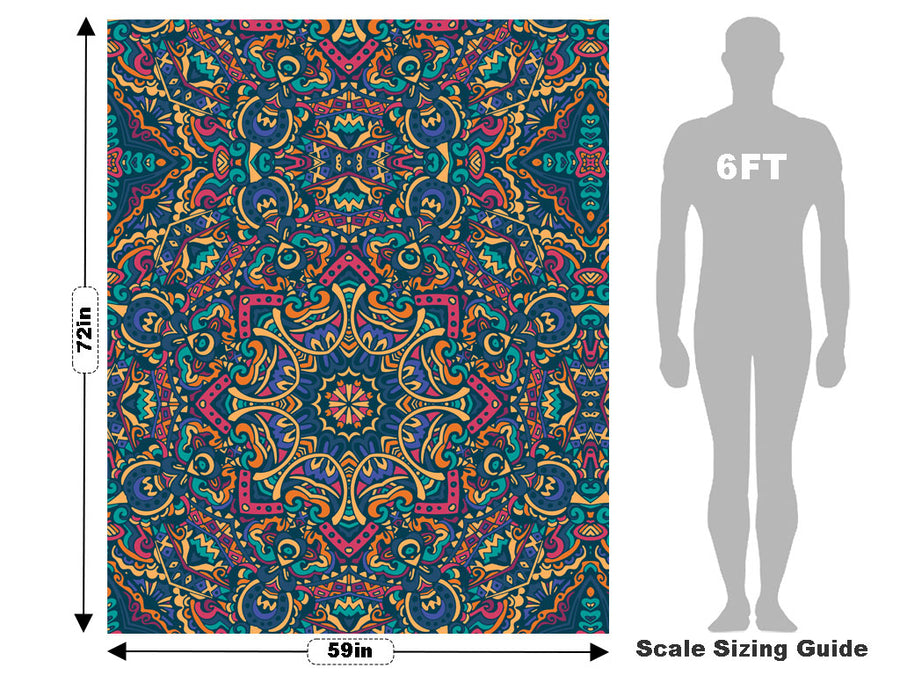Byzantine Kaleidoscope Mandala Vehicle Wrap Scale~Rwraps Series 914 Byzantine Kaleidoscope Mandala Measurements~1