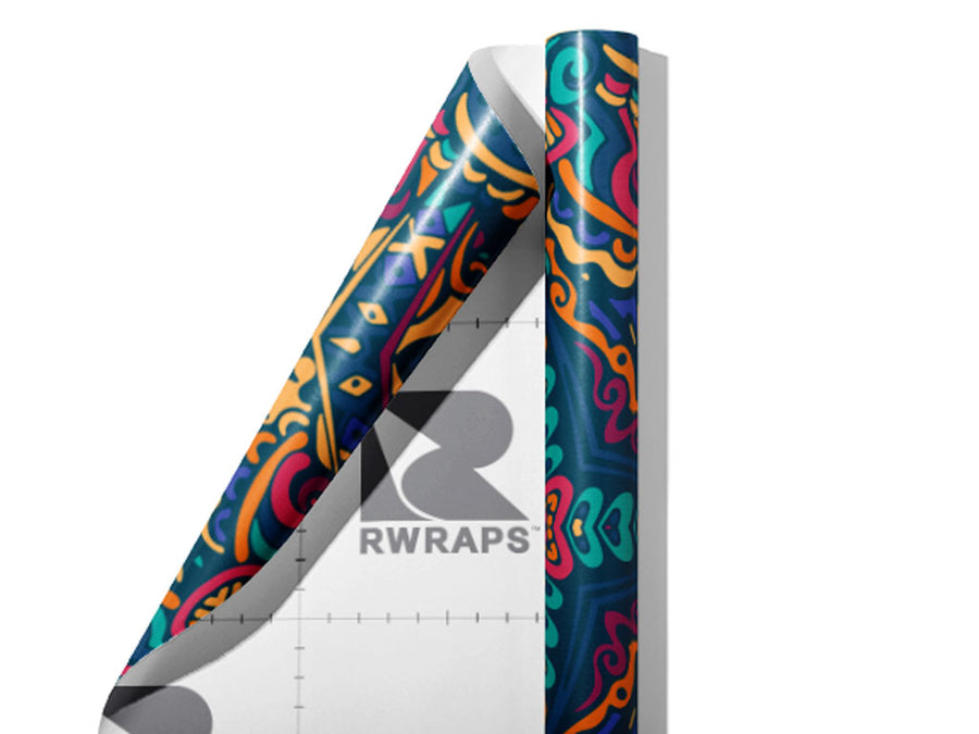Byzantine Kaleidoscope Mandala Wrap Film Sheets~Rwraps Series 914 Byzantine Kaleidoscope Mandala Scrolled Sheet~3