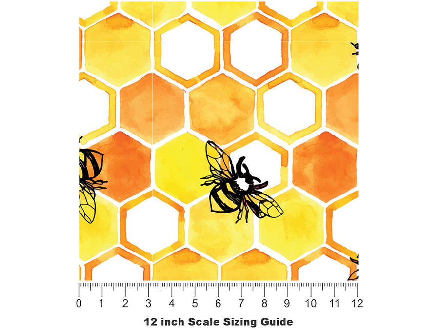Bzzzy Busy Bug Vinyl Film Pattern Size 12 inch Scale~Rwraps Bzzzy Busy Bug Sizing Chart~2