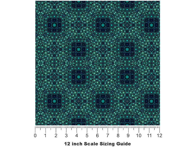 Cadet Squares Mosaic Vinyl Film Pattern Size 12 inch Scale~Rwraps Cadet Squares Mosaic Sizing Chart~2