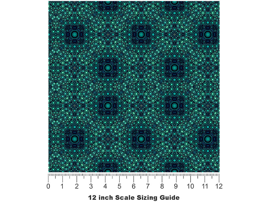 Cadet Squares Mosaic Vinyl Film Pattern Size 12 inch Scale~Rwraps Cadet Squares Mosaic Sizing Chart~2