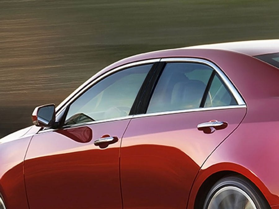 cadillac ats 2013-2019 (sedan) Brushed Aluminum Black Pillar Cover Diagram