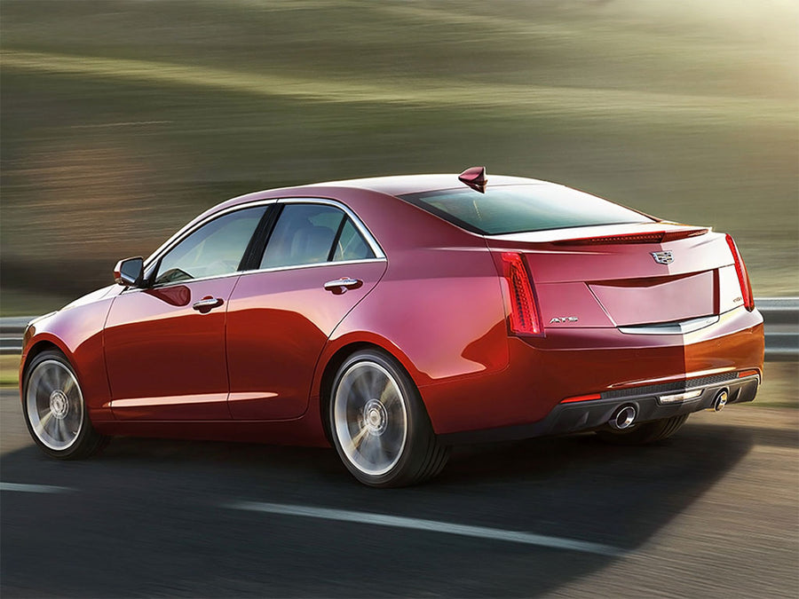 cadillac ats 2013-2019 (sedan) Brushed Aluminum Black Pillar Trim