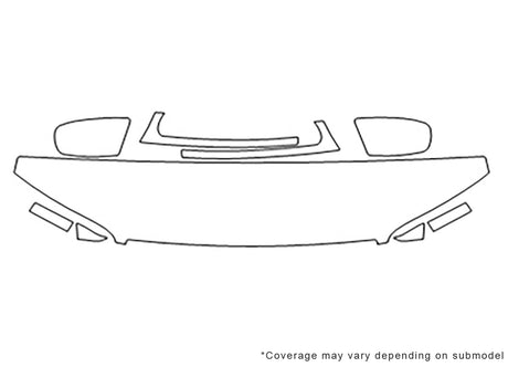 catera 3M Clear Bra Hood Precut PPF Diagram