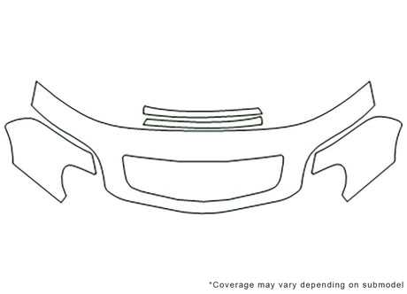 catera 3M Clear Bra Hood Precut PPF Diagram