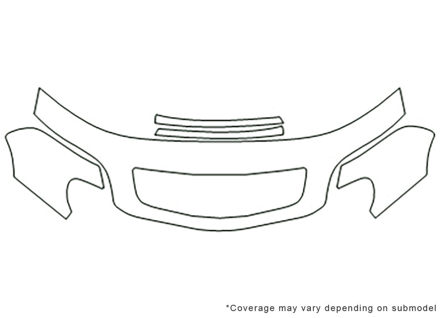 catera 3M Clear Bra Hood Precut PPF Diagram