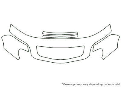 catera Avery Dennison Clear Bra Hood Precut PPF Diagram