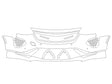 ct4 3M Clear Bra Bumper Precut PPF Diagram