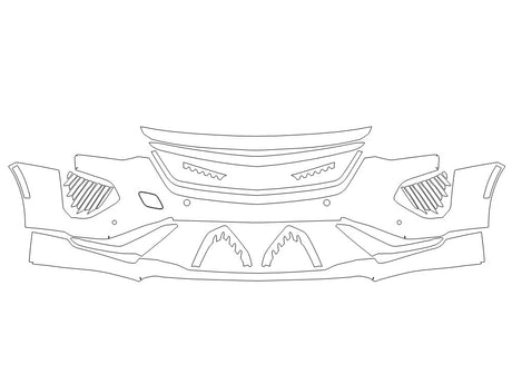 ct4 3M Clear Bra Bumper Precut PPF Diagram
