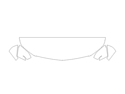 ct4 3M Clear Bra Hood Precut PPF Diagram