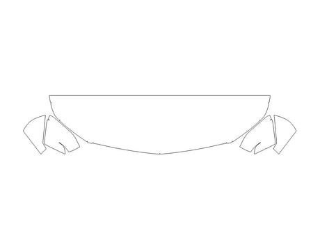 ct4 Avery Dennison Clear Bra Hood Precut PPF Diagram