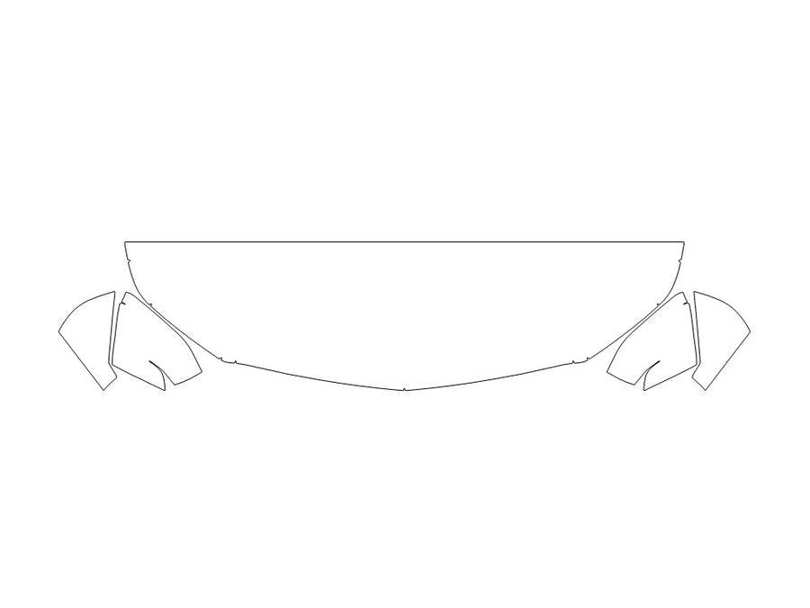 ct4 Avery Dennison Clear Bra Hood Precut PPF Diagram
