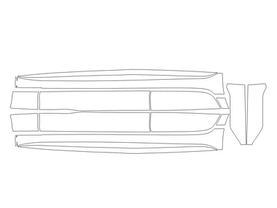 ct4 3M Clear Bra Door Cup Precut PPF Diagram