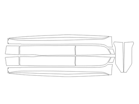 ct4 3M Clear Bra Door Cup Precut PPF Diagram