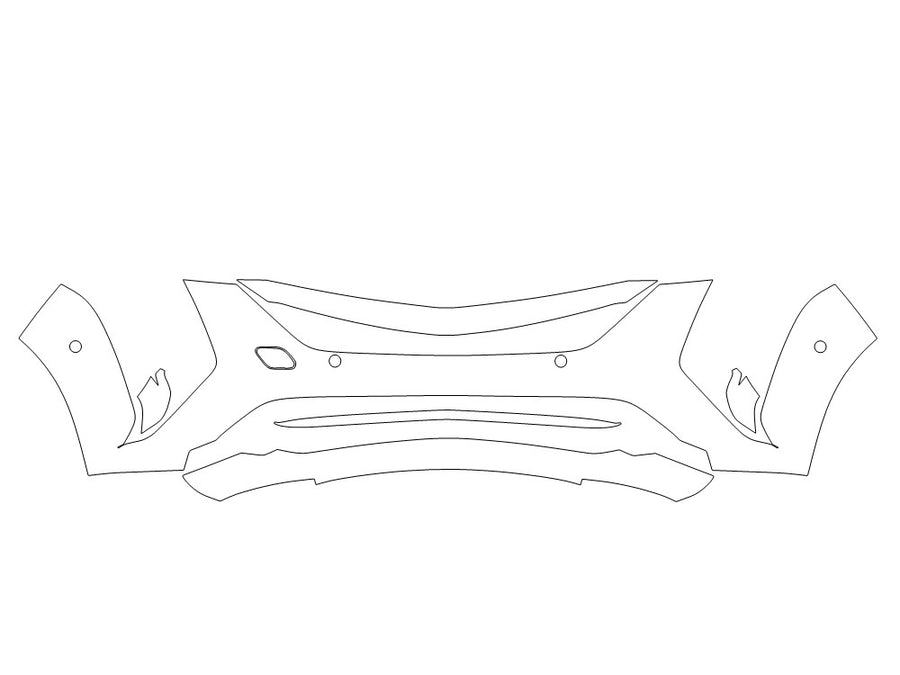 ct5 3M Clear Bra Bumper Precut PPF Diagram
