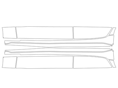 ct5 Avery Dennison Clear Bra Door Cup Precut PPF Diagram