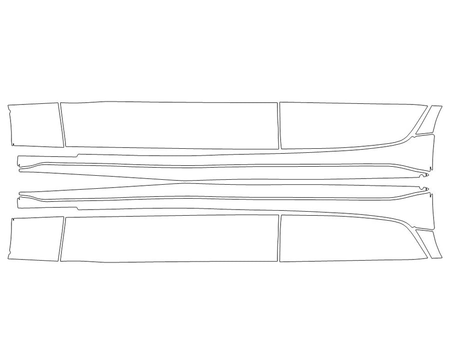 ct5 Avery Dennison Clear Bra Door Cup Precut PPF Diagram