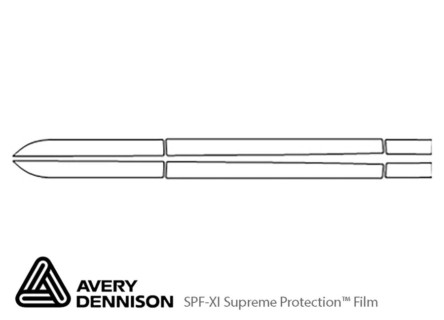 ct6 Avery Dennison Clear Bra Door Cup Precut PPF Diagram