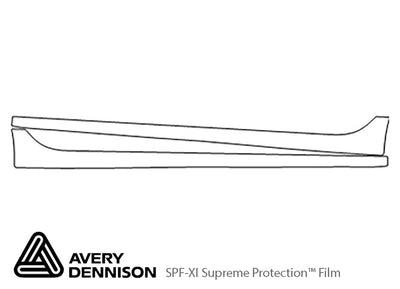 ct6 Avery Dennison Clear Bra Door Cup Precut PPF Diagram