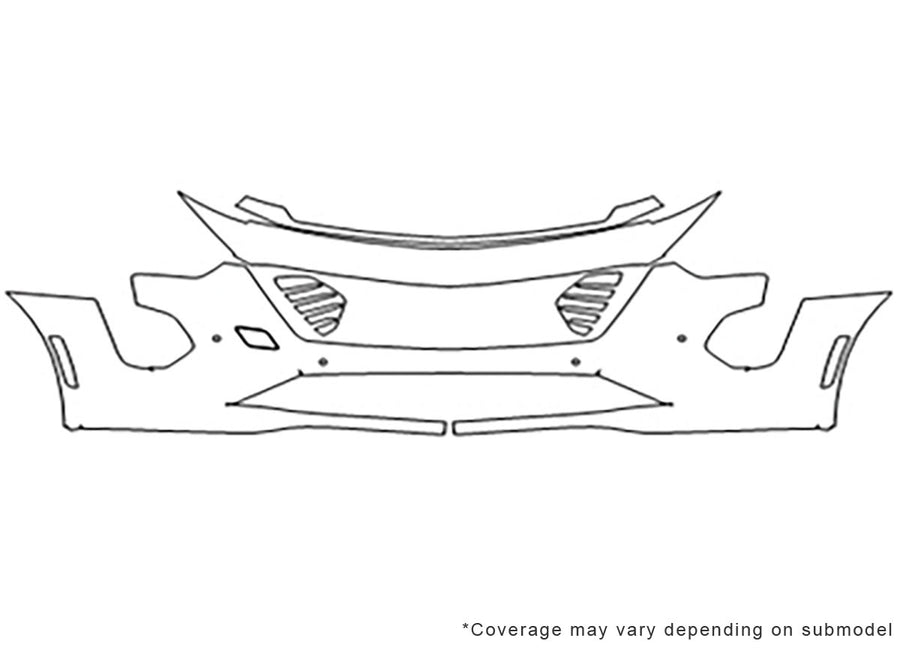 ct6 Avery Dennison Clear Bra Bumper Precut PPF Diagram