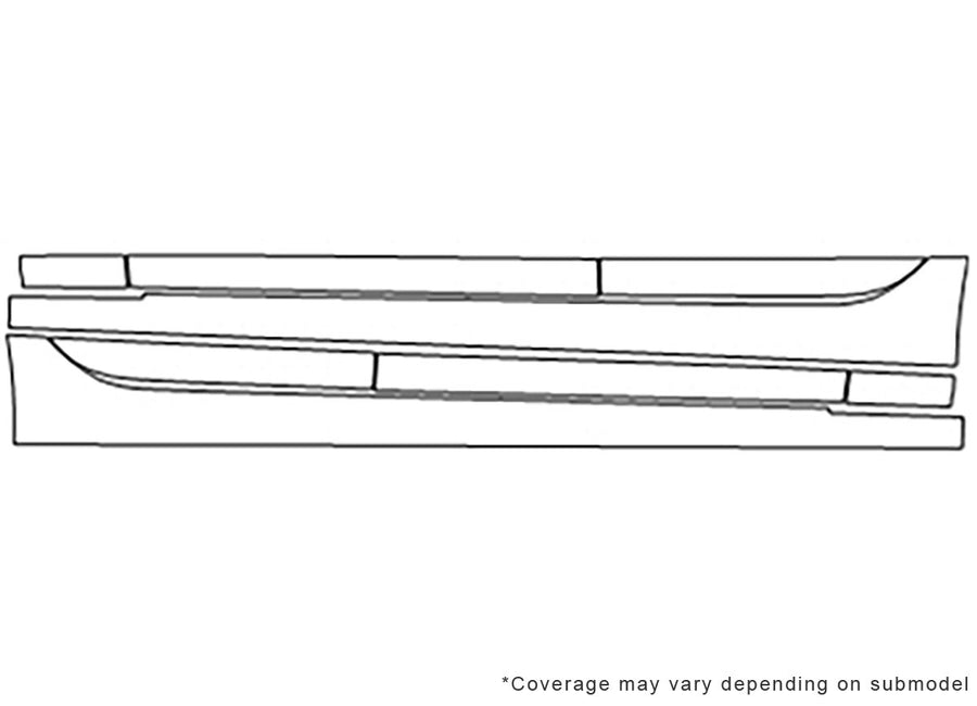 ct6 3M Clear Bra Door Cup Precut PPF Diagram