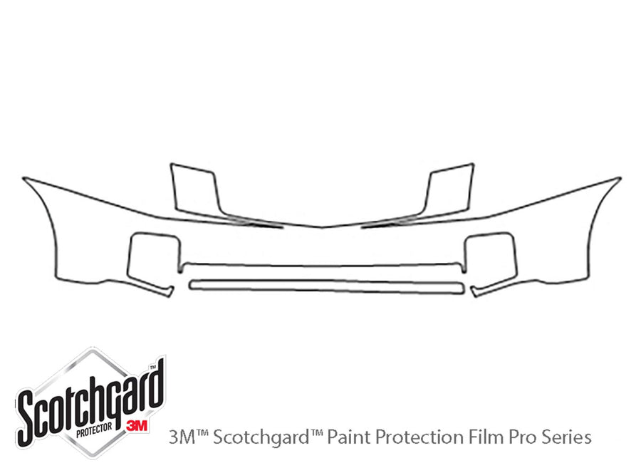 cts 3M Clear Bra Bumper Precut PPF Diagram