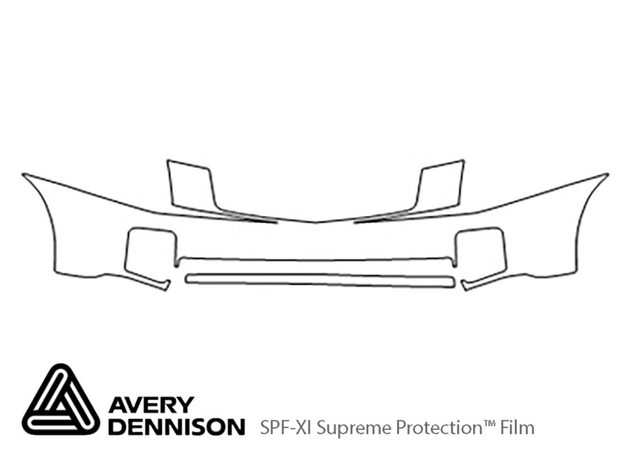 cts Avery Dennison Clear Bra Bumper Precut PPF Diagram