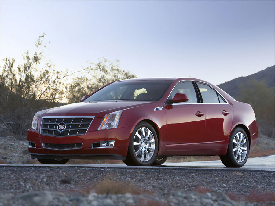 cadillac cts 2003-2007 Brushed Aluminum Black Pillar Trim