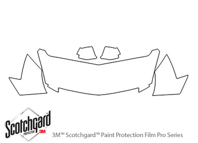 cts 3M Clear Bra Hood Precut PPF Diagram