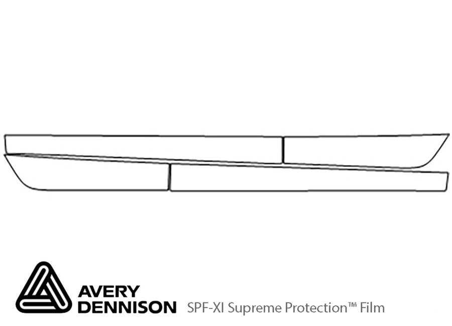 cts Avery Dennison Clear Bra Door Cup Precut PPF Diagram