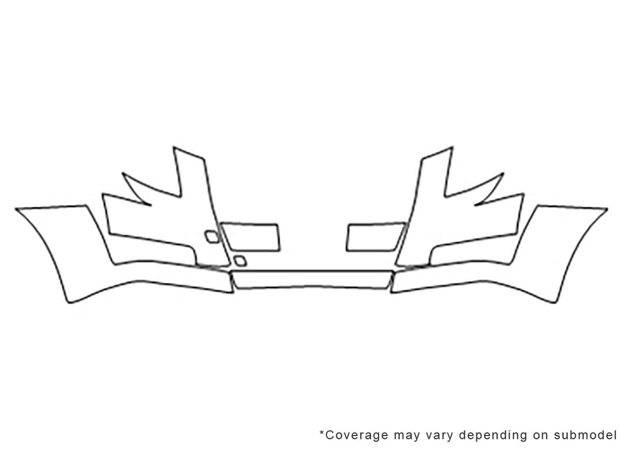cts Avery Dennison Clear Bra Bumper Precut PPF Diagram