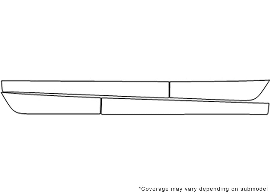 cts 3M Clear Bra Door Cup Precut PPF Diagram